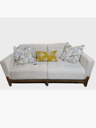 Lombok White Teak Sofa